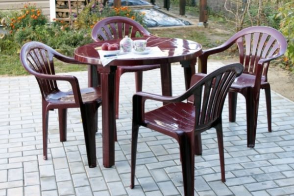 mobilier de jardin en plastique